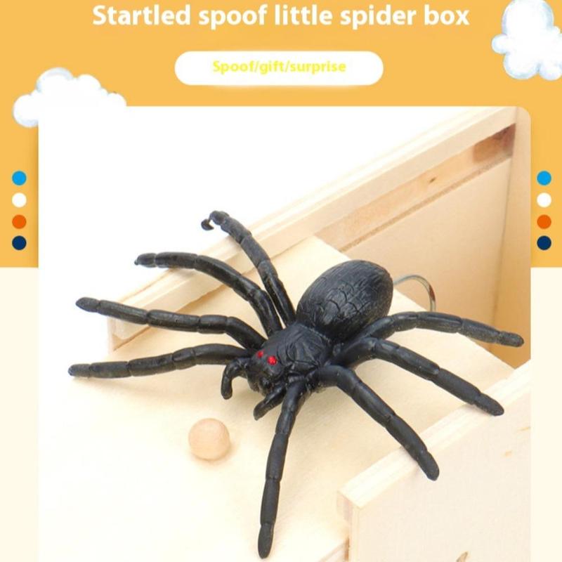 Spider Box Party Game Prop, 1 Count Festival Spider Box, Funny Prank Box for Party Decorations, Party Gift Prop for Birthday Party