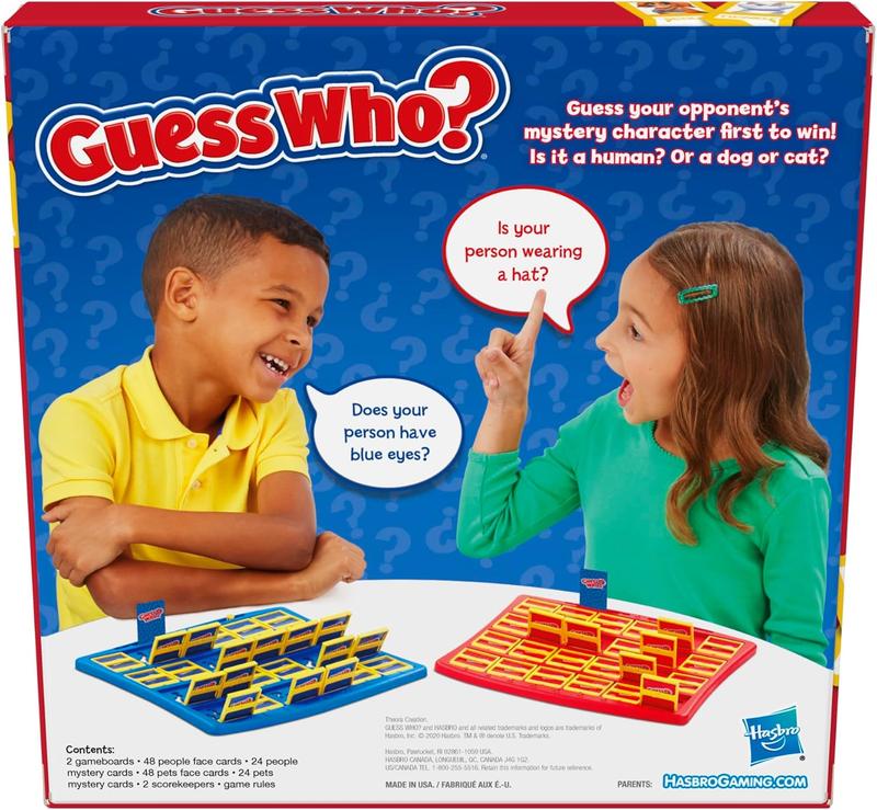 Hasbro Gaming Guess Who? People & Pets Board Game Edition | The Original Guessing Game for Girls & Boys | Ages 6+