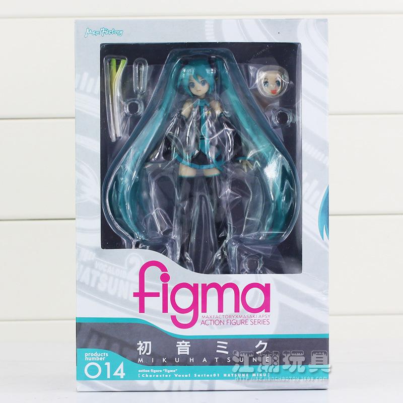 14cm Hatsune Miku Figma with Accessories Movable Joints Action Figure Anime Figures Statue Character Toy Collection Cartoon Game Doll Model Desktop Decorations Party Gift