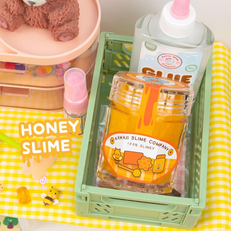 Homemade Honey Clear Slime (Includes Sweeter Than Honey Charm Toppings!)