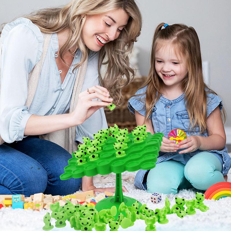 Frog Balance Game Toys,Two-Player Balance Game Tree Parent-Child Interactive Family Tabletop Puzzle Game Montessori Toy,Birthday Christmas Bulk Frogs Board Game for Kids Adults (Frog)