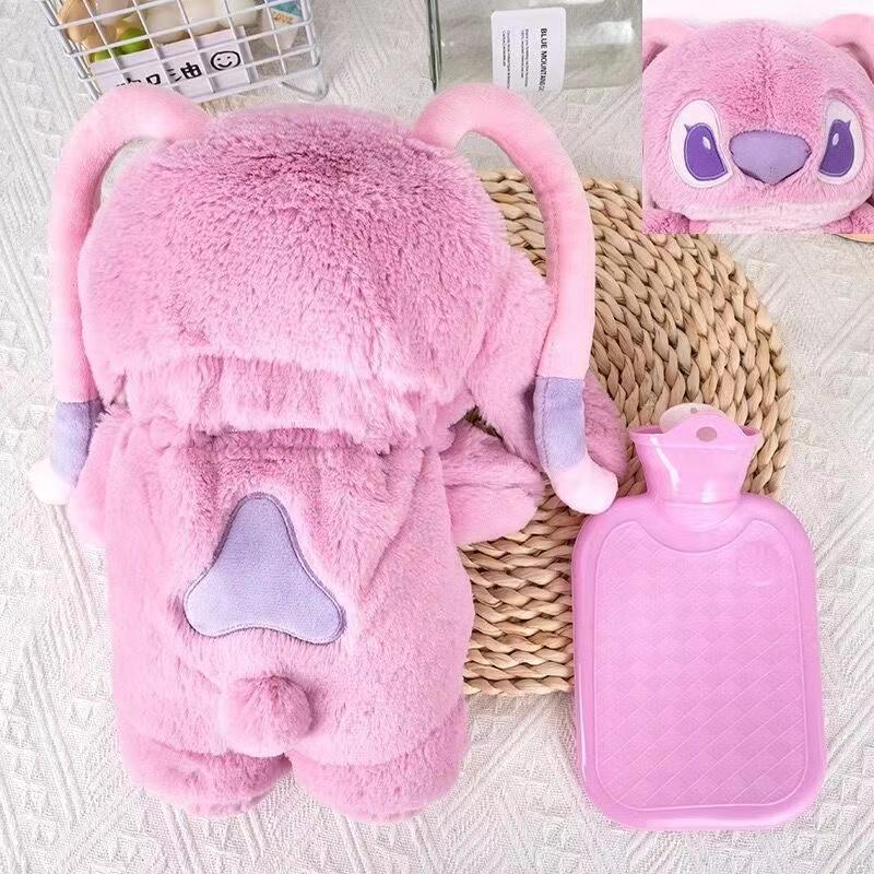 Cartoon Anime S-titch Cute Plush Dolls With Hot Water Bottles Behind Them