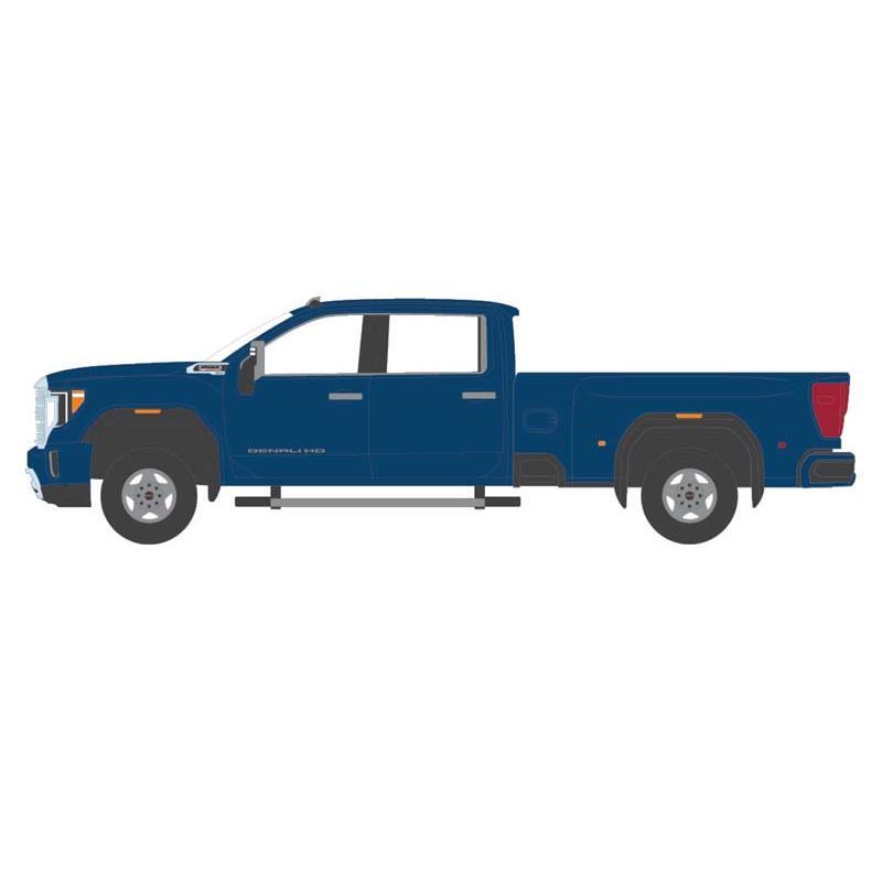 2022 GMC Sierra 3500 Denali Dually - PACIFIC BLUE (Exclusive) Diecast 1:64 Scale Model - Karson Diecast Co. 51546A