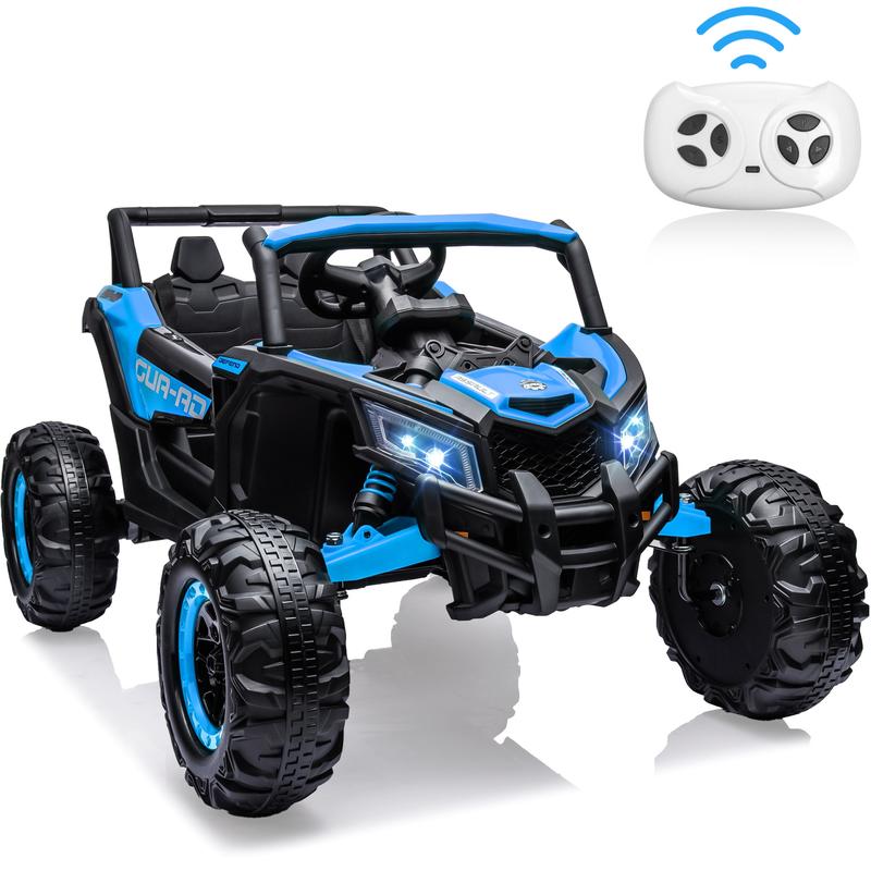 CoCLUB 24V Ride on Toys for Kids, Large Seat Ride on UTV Cars with Remote Control, Battery Powered Kids Car Electric Vehicle with 3 Speed, Bluetooth Music, 4 Wheels Spring Suspension