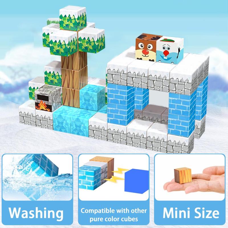 Magnetic Building Blocks Toy, 108pcs set Magnetic Cube Toy, Sensory Educational Toy for Boys & Girls, Creative Blocks Building Toy, Christmas Gift