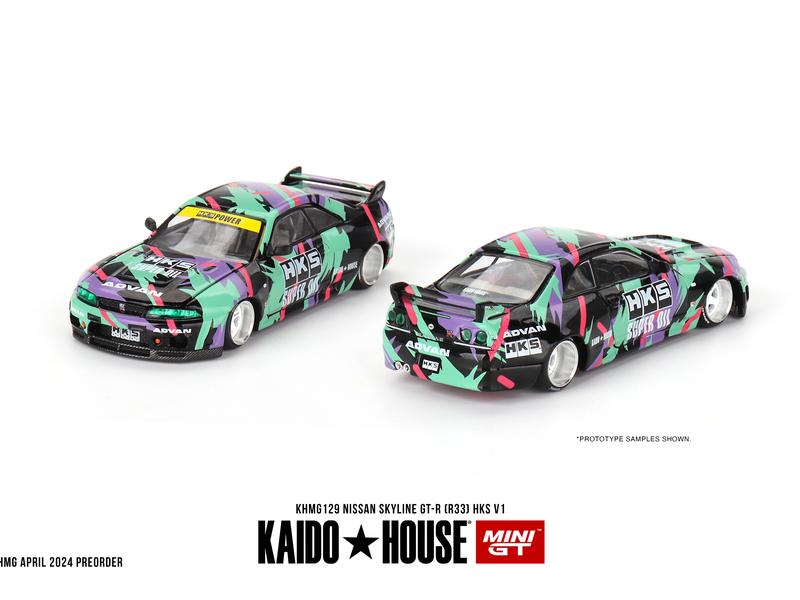 Mini GT x Kaido House 1:64 Nissan GT-R (R33) HKS V1 KHMG129