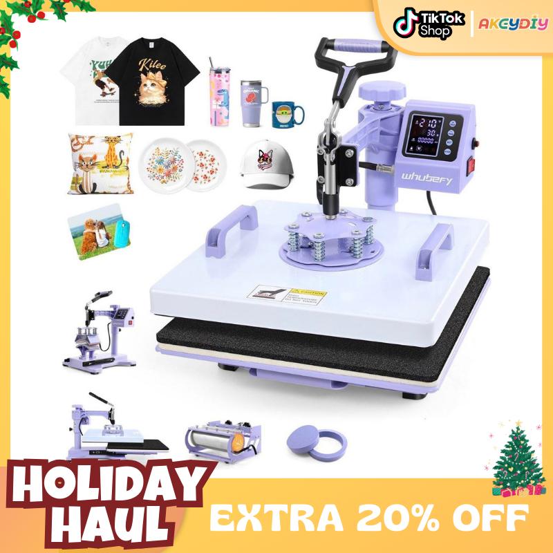 AKEYDIY 5 in 1 Heat Press Machine Professional Sublimation Machine 15