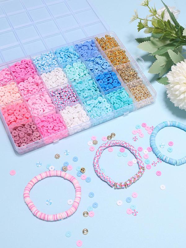 24 Grids Clay Beads Bracelet Making Kit, Friendship Bracelet Kit for Women, Fashion Accessories for Jewelry Making