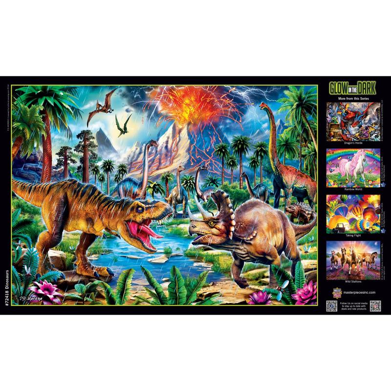 MasterPieces - Glow in the Dark - Dinosaurs 1000 Piece Jigsaw Puzzle