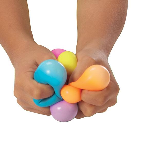 Schylling NeeDoh Rainboh - Sensory Toy with Fun Dough Filling - 6 Tennie NeeDoh in Rainbow Colors - Ages and Up