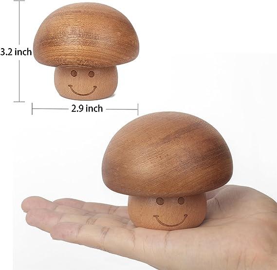 Mushroom Shape Solid Wooden Music Box, Clockwork Music Box, Best Gift for friends Singing Music Gift Box