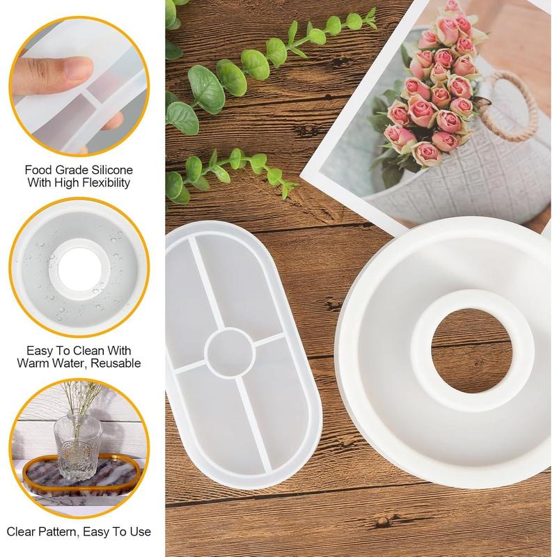 2 Piece Storage Boxes, Silicone Casting Forms, Creative Silicone Form Trays, Silicone Form Platters, Silicone Molds for Making Home Decor Castings.