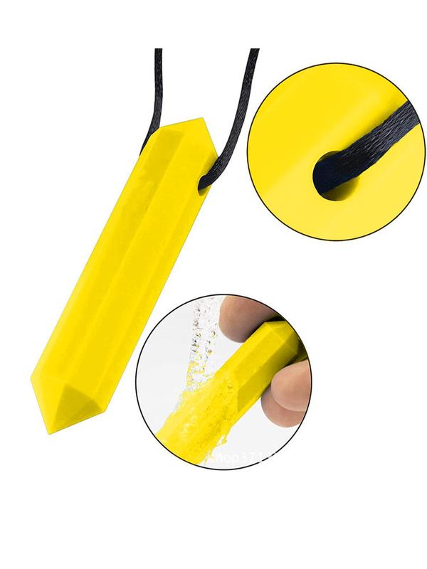 Simple Sensory Relief Stress Relief Silicone Necklace, Portable Soft Durable Pendant Necklace for Kids & Adults, Fashion and Simple Jewelry for Daily Use