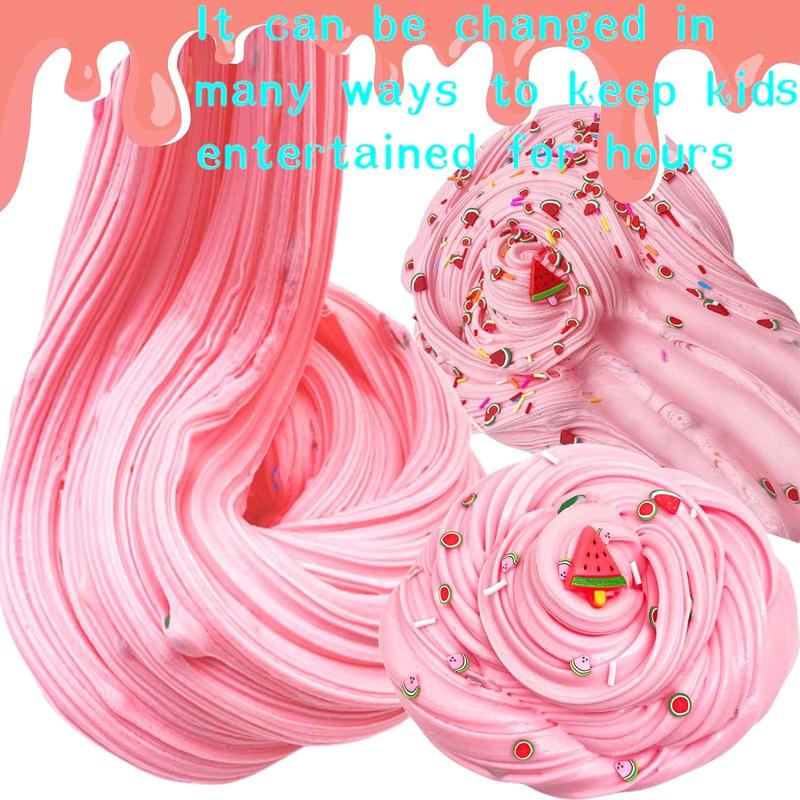 2Color Cloud Slime,Non-Sticky and Super Soft Scented Slime,Birthday Gifts Party Favors for Girl and Boys,Stress Relief Toy.