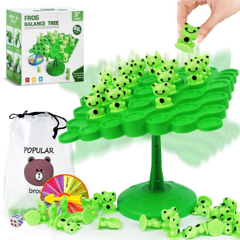 Frog Balance Game Toys,Two-Player Balance Game Tree Parent-Child Interactive Family Tabletop Puzzle Game Montessori Toy,Birthday Christmas Bulk Frogs Board Game for Kids Adults (Frog)