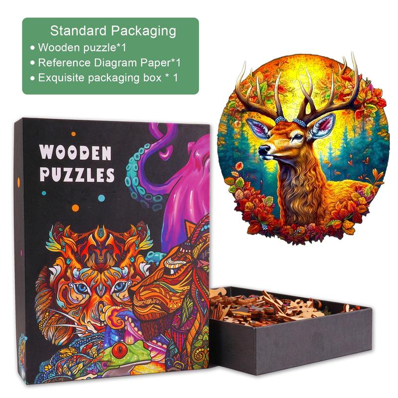 Deer Of Life-1 Wooden Jigsaw Puzzle for Kids and Adults