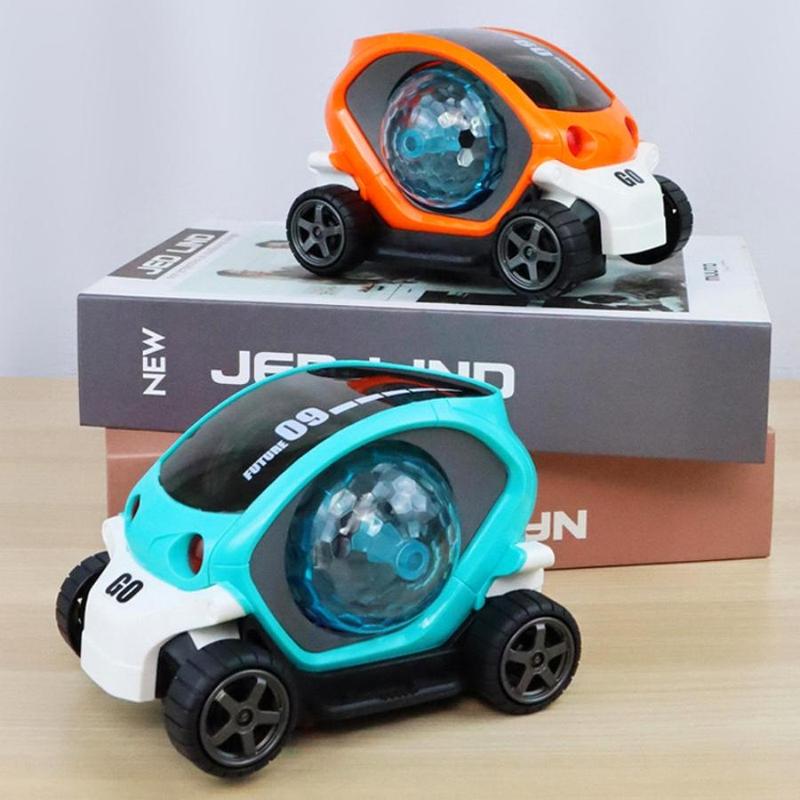 3D Rotating Luminous Music Car, Automatic Special Music & Lighting Toy Car, Electric Universal Rotating Colorful Music Car Gift, Thanksgiving Christmas Gift Set