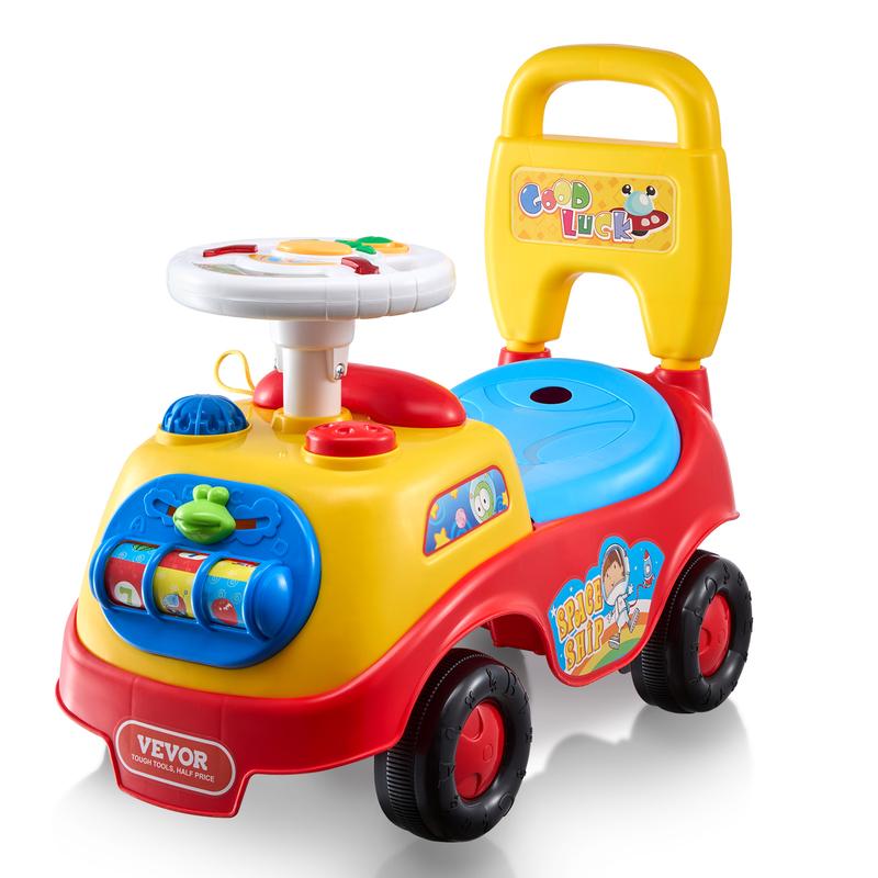 VEVOR Ride On Push Car for Toddlers, Ages 1-3, Ride Racer, Sit to Stand Toddler Ride On Toy, Classic Kids Ride On Car with Music Steering Wheel, Horn & Under Seat Storage, Ride On Toy for Boys Girls