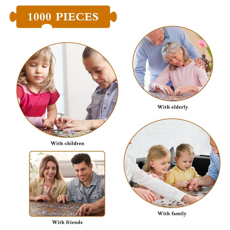 HUADADA 1000 Pieces Adult Puzzles, Vintage Items, Great for Home Decoration Holiday Vacation, Family Games, Grandparents Brainstorming