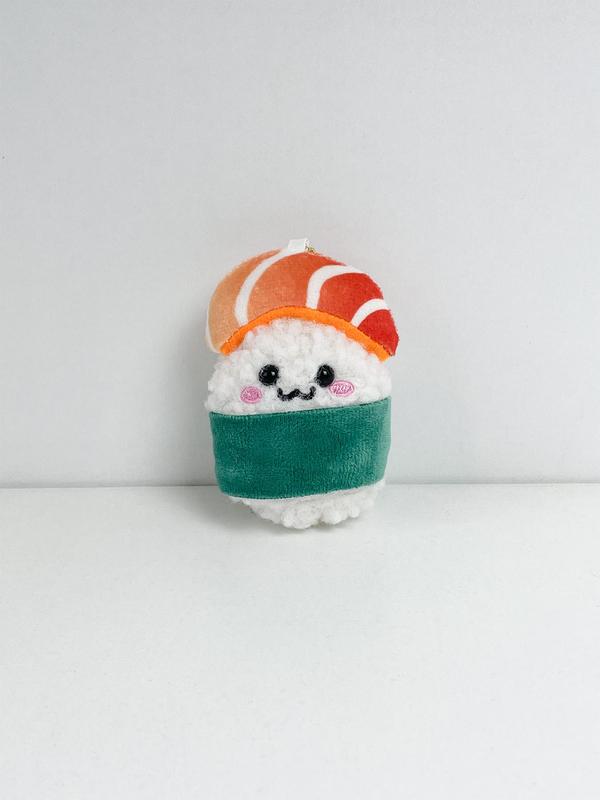 Cute Sushi Design Plush Toy Pendant, Cartoon Simulation Food Plush Stuffed Doll for Bag Decoration, Kawaii Bag Charm, Room Decoration Accessories, Small Gift