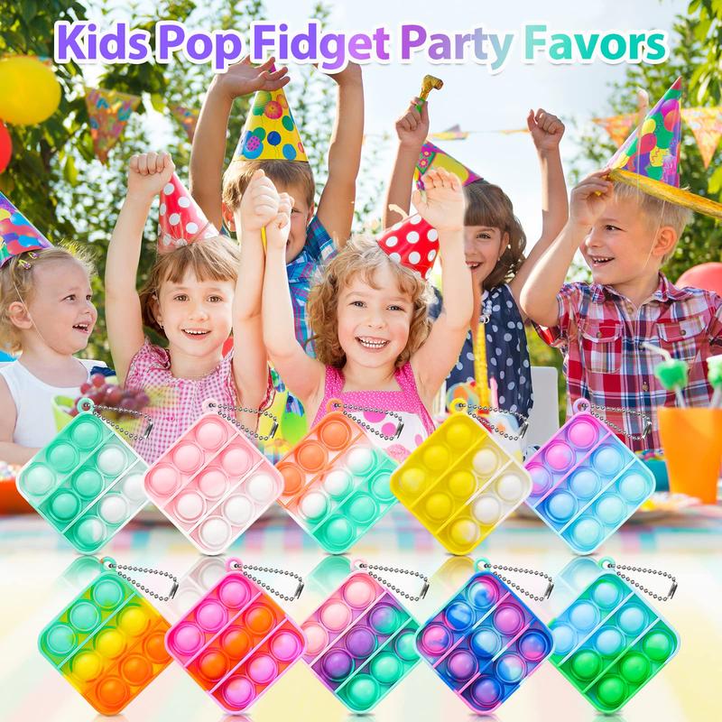 Pop Fidget Toys Bulk Its Party Favors, 30 Pack Mini Pop Keychain It Fidget Toy Fidgets for Classroom Prizes Christmas Stocking Stuffers for Carnival Birthday Goodie Bag Stuffers