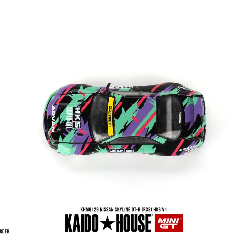 Mini GT x Kaido House 1:64 Nissan GT-R (R33) HKS V1 KHMG129