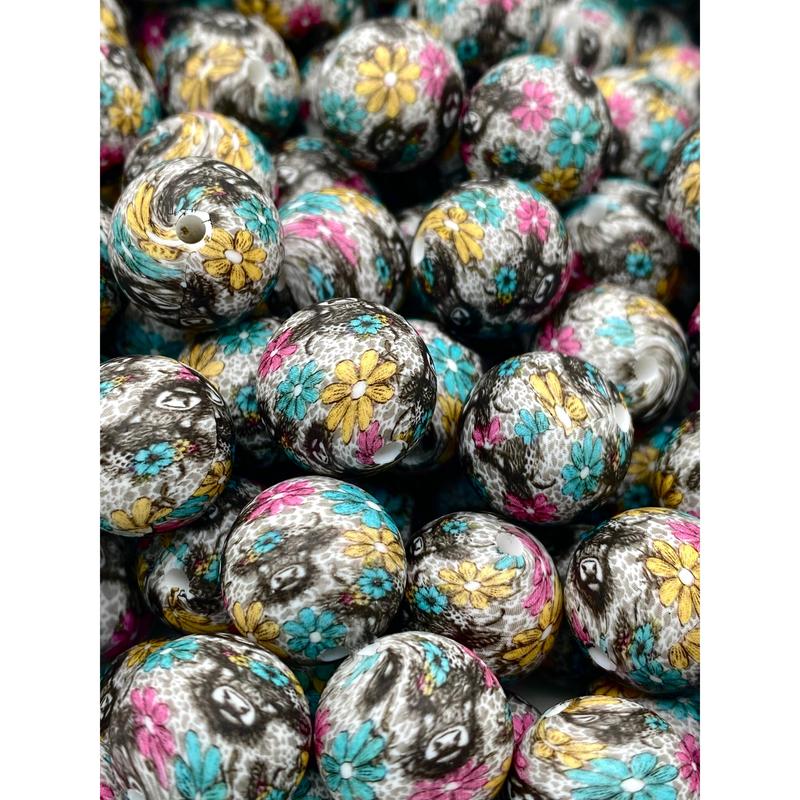 Look Deep Into Nature Printed Silicone Beads | Flower Beads | Sunflower Beads