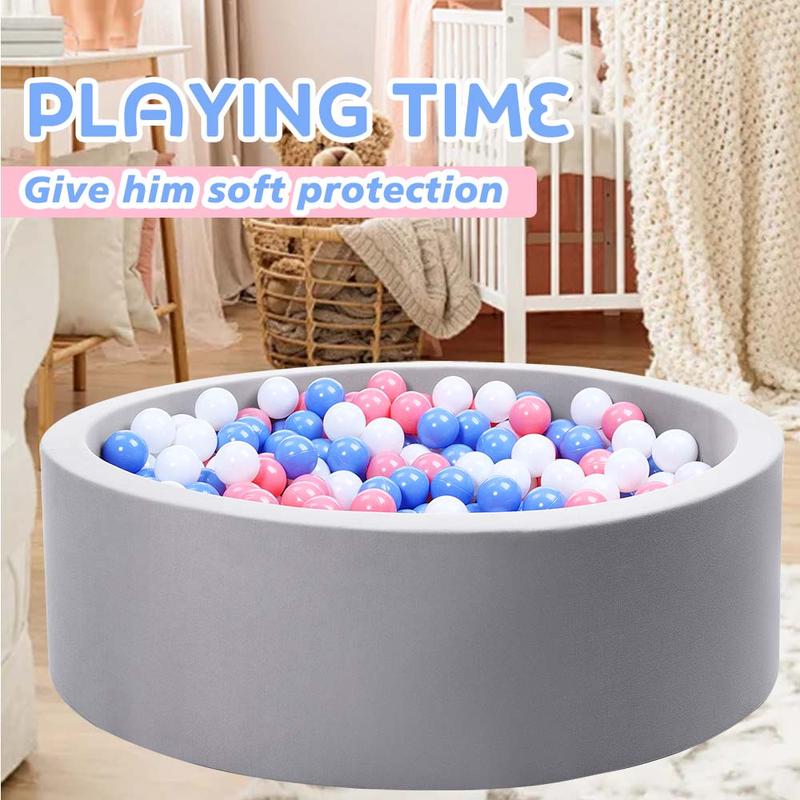 Sumbababy Play Tent Ball Pit Playspace for Kids 4-12 Years Gray with Soft Sponge Gift Toys for Child Indoor Outdoor Game Foldable Colorful