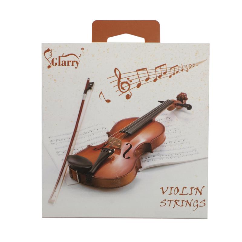 3 4 4 4 Nickel Silver Wound Violin Strings Set Silver