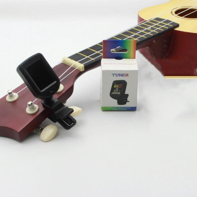 Guitar Tuner, Clip-on Guitar Tuner, Electronic Tuner for Guitar Bass Ukulele Violin Mandolin, Music Accessories suitable for Many Musical Instruments, Christmas Gift