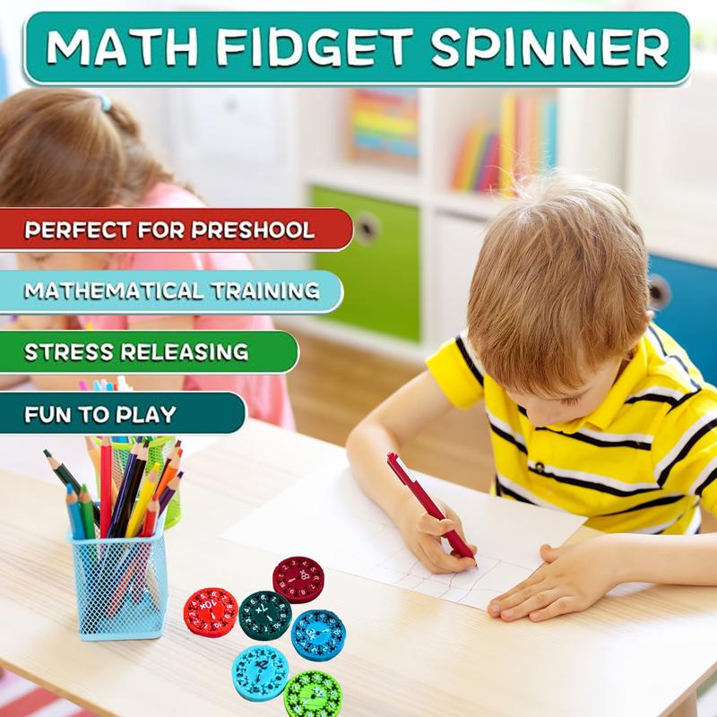 Math Facts Fidget Spinners, Math Fidget Toy Multiplication for All The Stimmers, Multiplication Chat Game Fidget Toys for Adults Kids fidget math  fidget