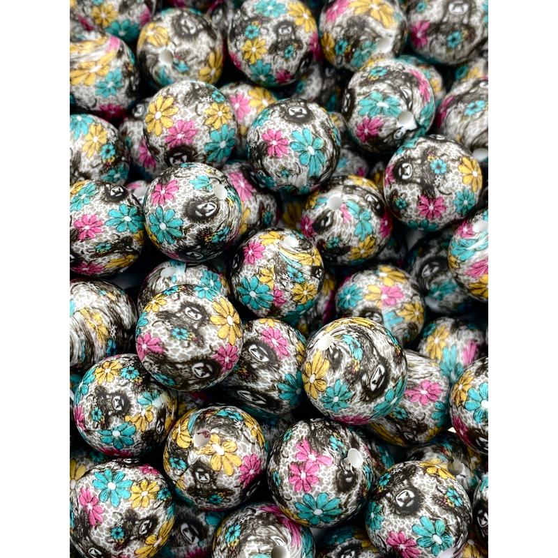 Look Deep Into Nature Printed Silicone Beads | Flower Beads | Sunflower Beads