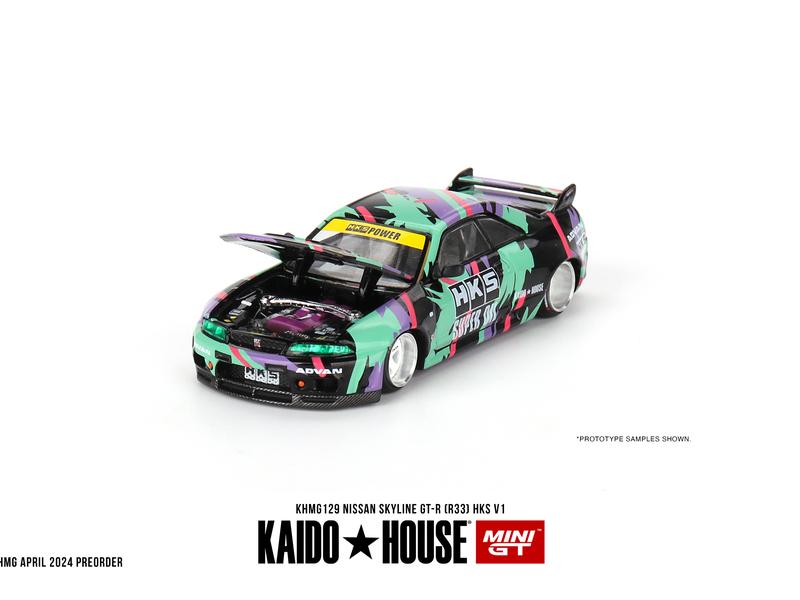 Mini GT x Kaido House 1:64 Nissan GT-R (R33) HKS V1 KHMG129