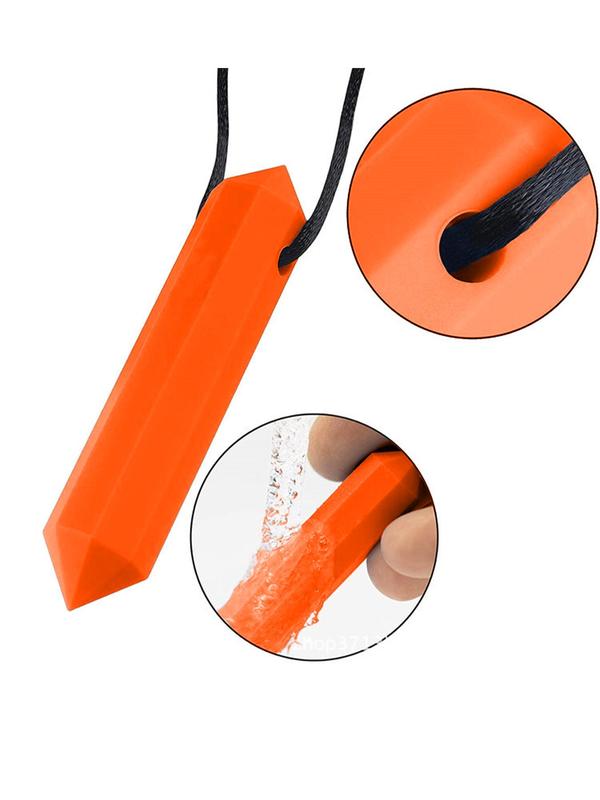 Simple Sensory Relief Stress Relief Silicone Necklace, Portable Soft Durable Pendant Necklace for Kids & Adults, Fashion and Simple Jewelry for Daily Use