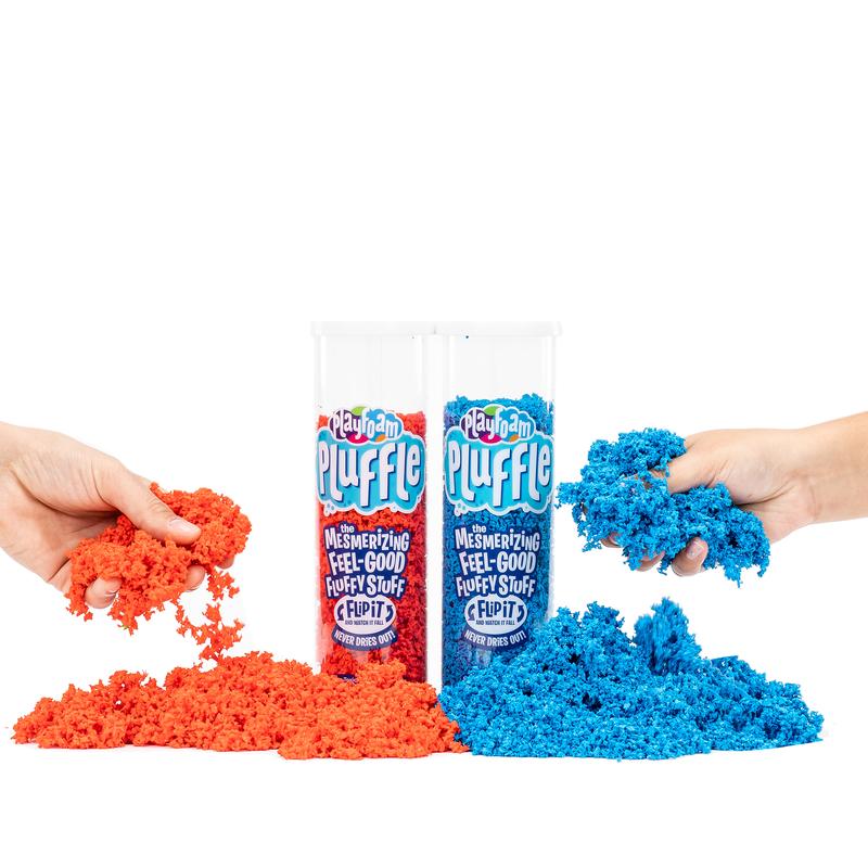 Educational Insights Playfoam Pluffle for Sensory Bins 2-Pack Red & Blue, Ages 3+