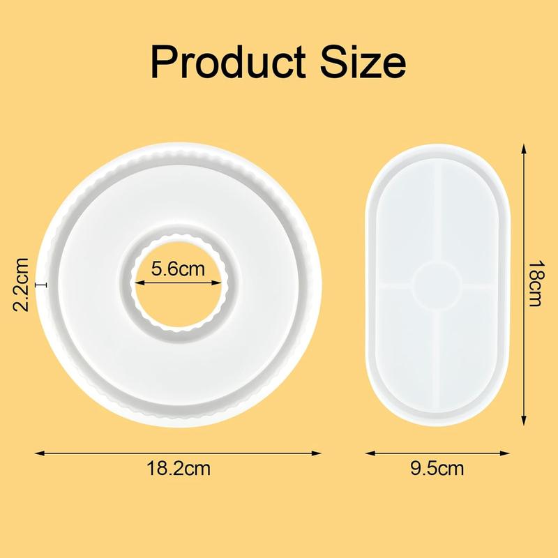 2 Piece Storage Boxes, Silicone Casting Forms, Creative Silicone Form Trays, Silicone Form Platters, Silicone Molds for Making Home Decor Castings.