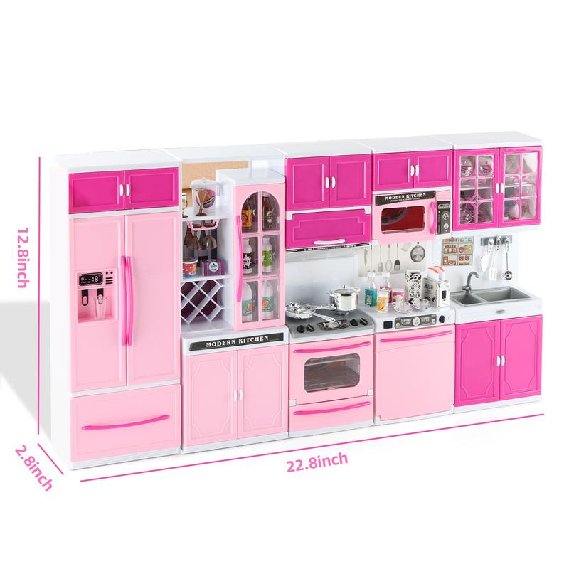 Pink Kitchen Toys with Lights Sounds | Play Kitchen Sets mini