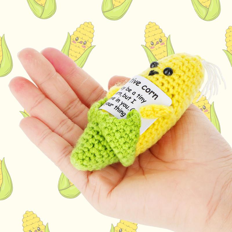 5Pcs Handmade Emotional Support Knitted Dolls - Collectible Dolls with Crochet Pickle Cucumber Funny Fruits, Perfect For Playtime And Encouragement Gifts