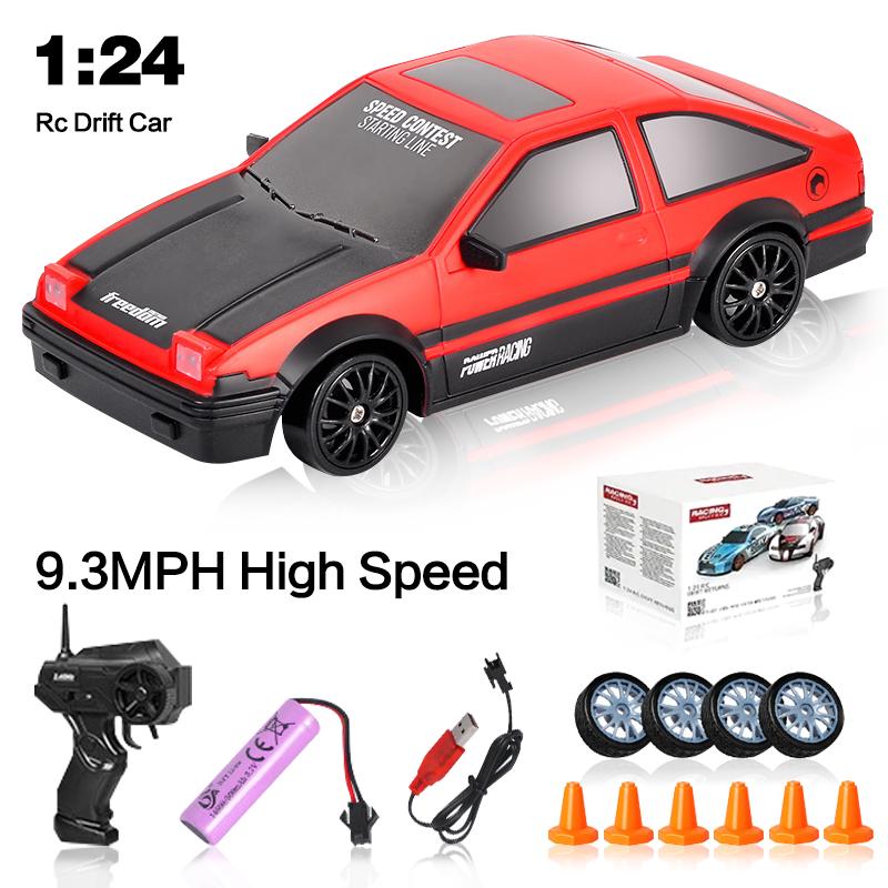 High-Speed Remote Control Racing Car with LED Lights, Drift Tires, USB Rechargeable Battery, 1:24 Scale Control Car Rc Drift Car rc car