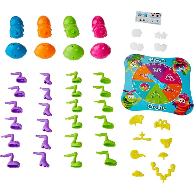 Hasbro Gaming Cootie Mixing and Matching Bug-Building Game | 2-4 Players | Easy Preschool Board Games | Back to School Gifts for Kids | Ages 3+