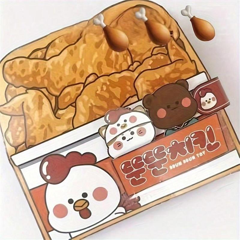 Fried Chicken Design DIY Scrapbooking Book, Fun Scrapbooking Handicraft for Teens, Creative Birthday Gifts for Friends