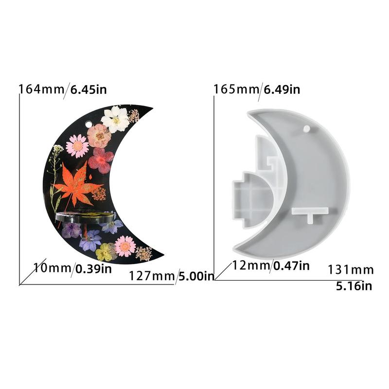 Moon Pattern Silicone Mold, 1 Count Wall Hanging DIY Candle Holder Mold, Home Decoration Mold, DIY Supplies for Home Decor