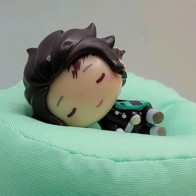 Anime Demon Slayer Sleeping Vinyl Figure Set of 5 with Real Bean Bags Tanjiro Nezuko