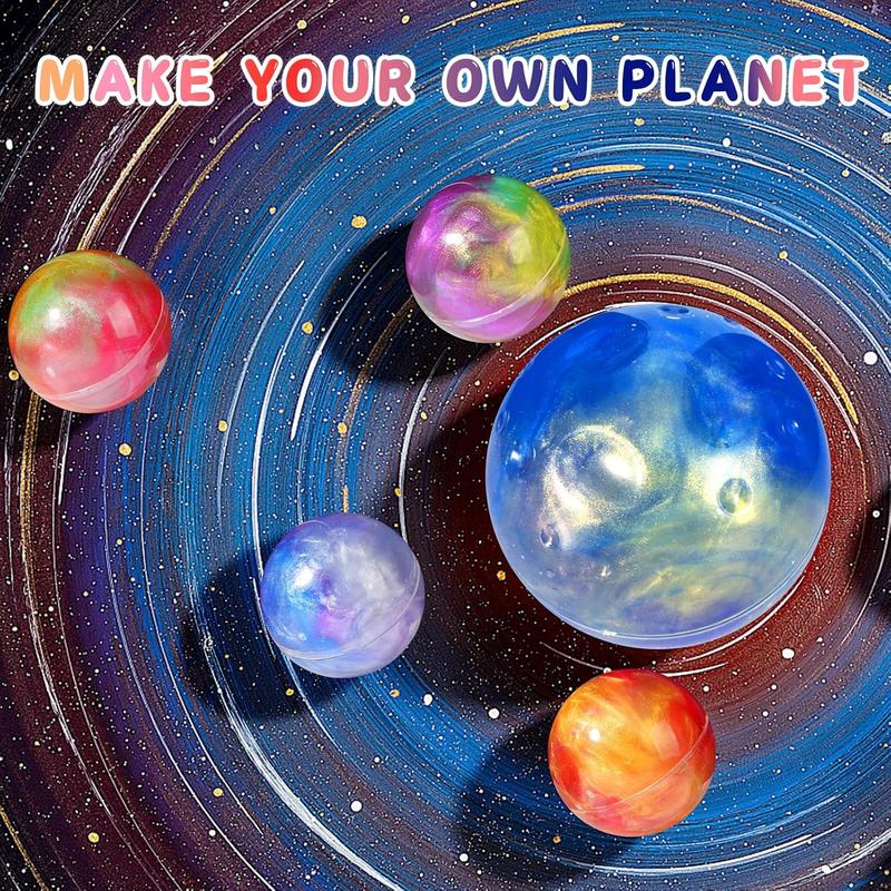 48 Pcs Planets Galaxy Slime Kit for Boys and Girls Galaxy Slime Balls, Glow in The Dark, Christmas thanksgiving gift Best Gift for Kids