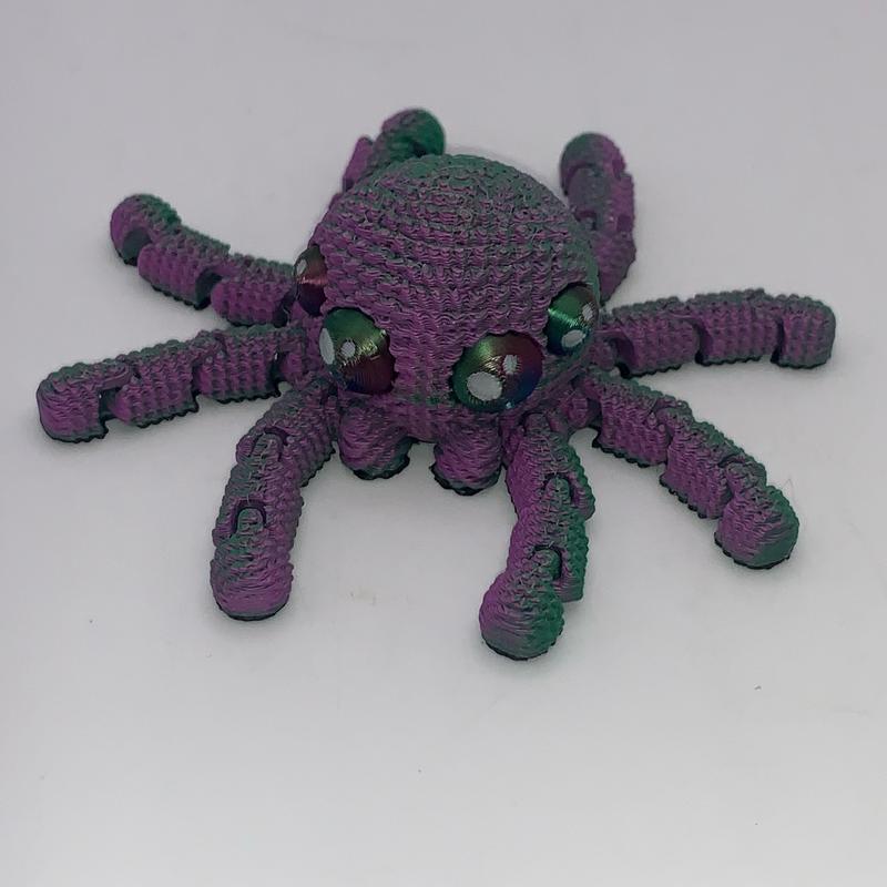 3D Printed Crochet Spider-Random Color Sensory Hand Fidget Size- Jumping Spider 3D Printed Mini Animals Christmas Decoration