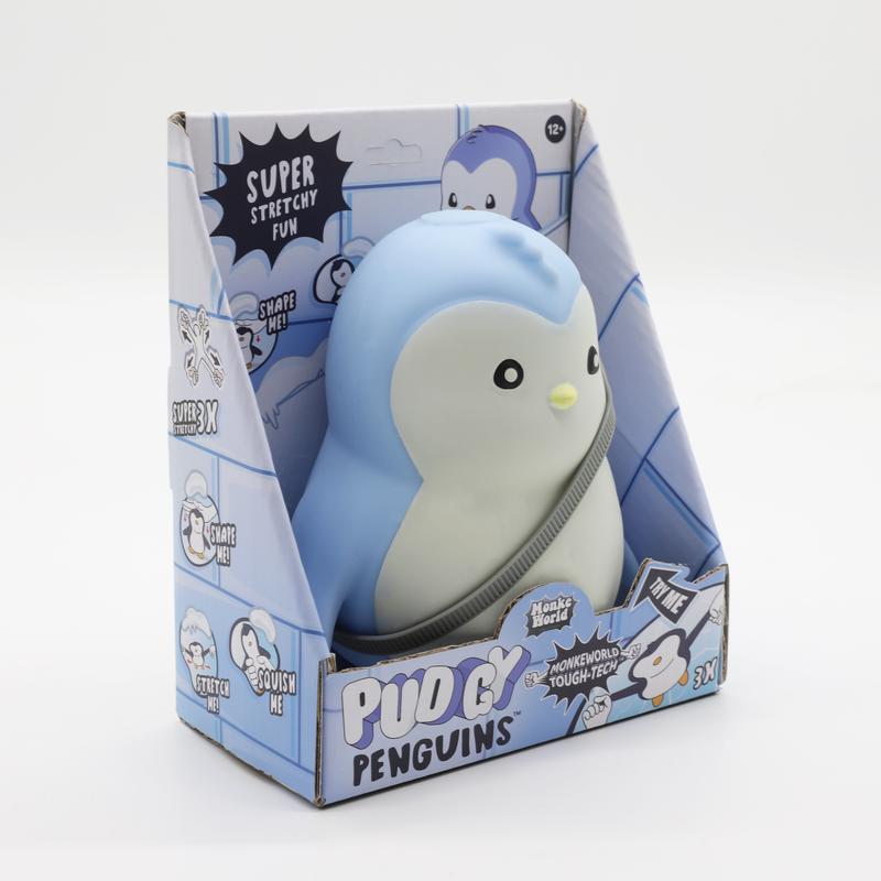 MonkeWorld Original Blue Pudgy Penguin - Sensory Stress Relief & Anti-Anxiety Fidget Toy