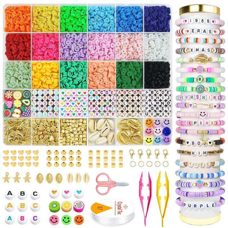 Stocking Stuffers for Kids Girls - 5300 Clay Beads Bracelet Making Kit,Stocking Stuffers for Kids Girls,Stuff Supplies, Creative DIY