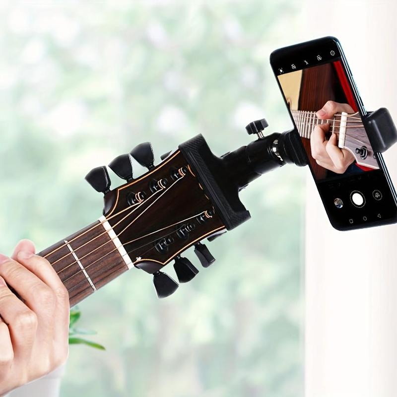 Guitar Head Clamp, 360 ​​Degree Rotating Guitar Phone Holder, Creative Music Accessory