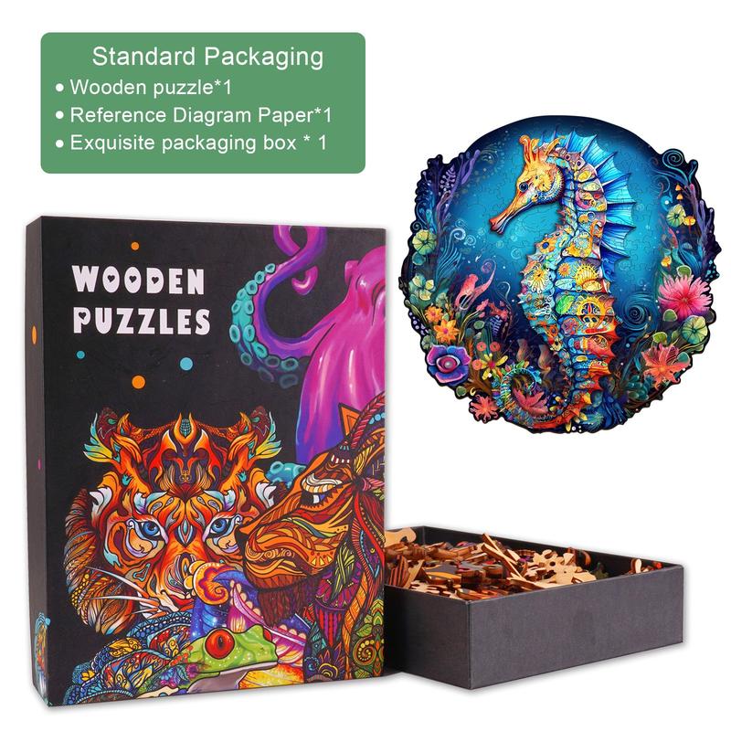 Seahorse 2 Wooden Jigsaw Puzzle - Classic & Novelty Toy