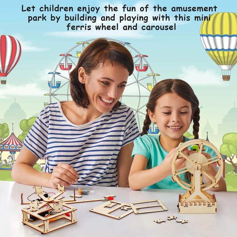 Poraxy 4 in 1 STEM Kits for Kids Age 8-10, Science STEM Projects for Kids 8-12, 3D Puzzles, Educational Craft Building Toys 8-13, Christmas Birthday Gifts for Girls Boys 6 7 8 9 10 11 12 13 Year Old